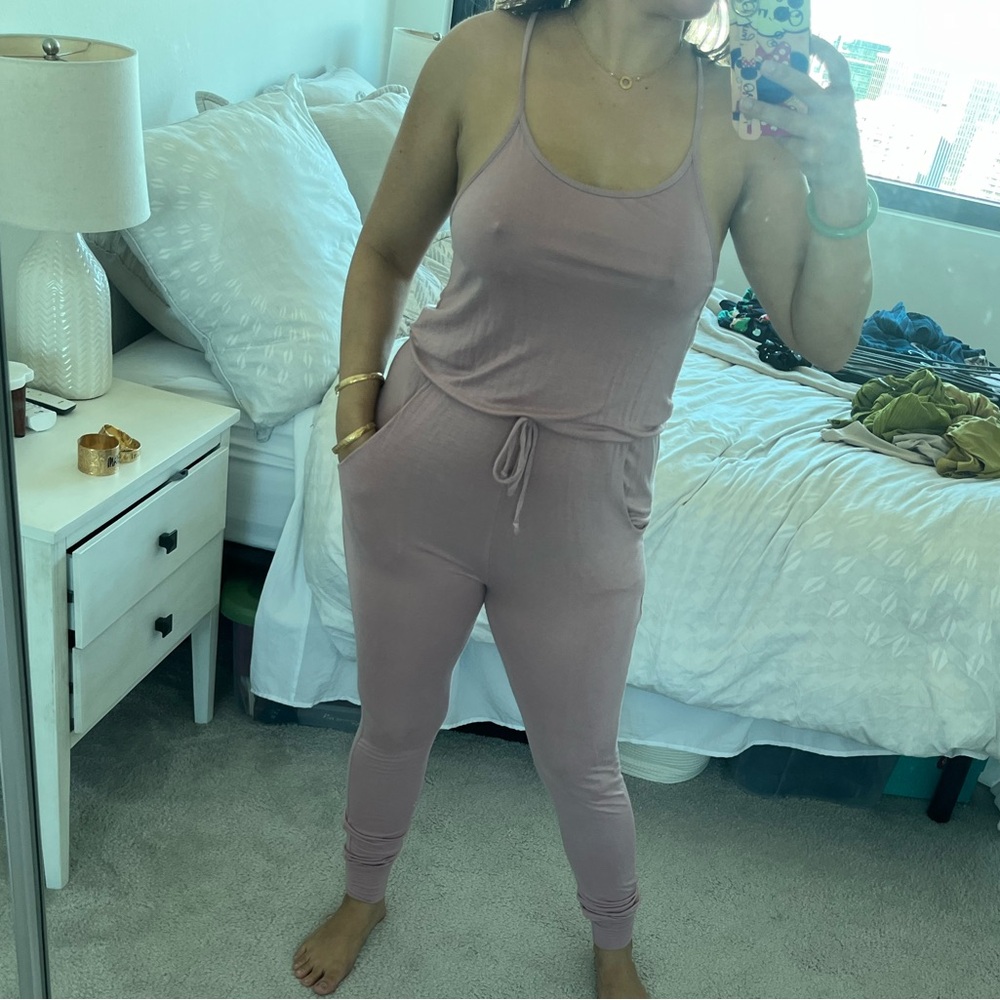 Heart & Hips Mauve Jumpsuit
